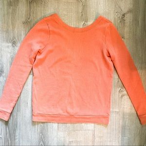 FREE PEOPLE BEACH French Terry Deep V Back Sweater